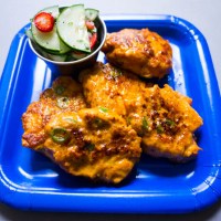 Thai Chicken Cakes (Tod Mun Gai) with Cucumber Relish